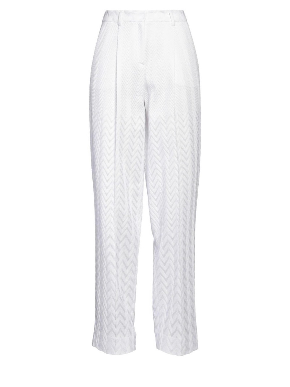 Missoni White Chevron Wide-Leg Trousers